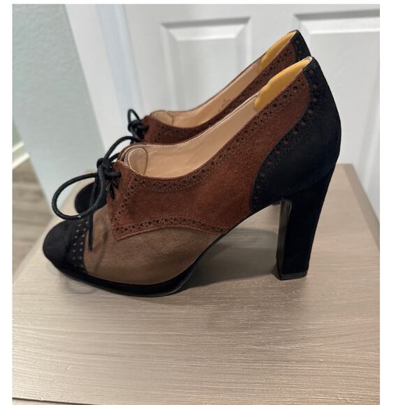 Sacha London Brenda Suede Oxford High Heel Pumps Size 8 - Picture 5 of 9